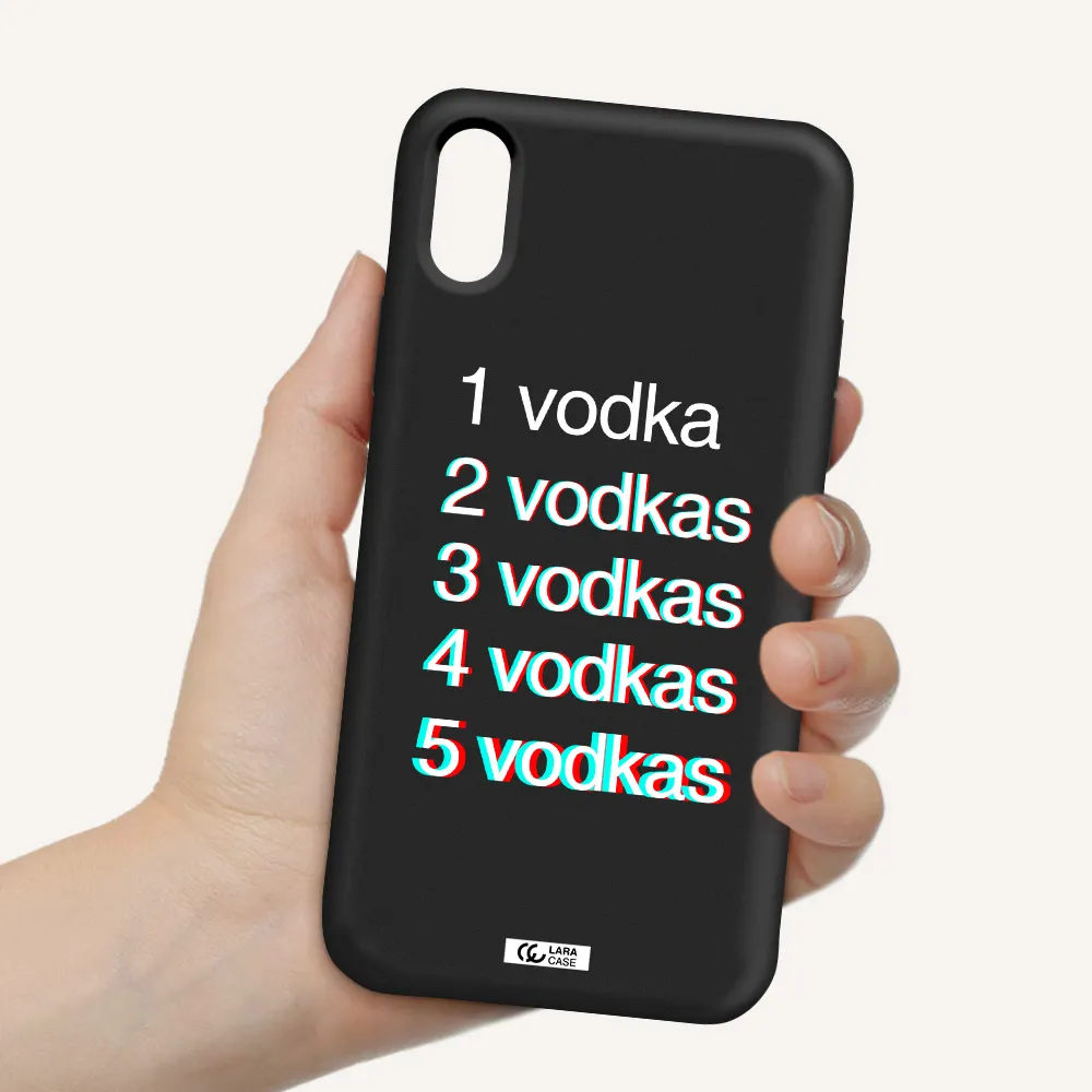 Vodka Apple iPhone XS Silicone black Case