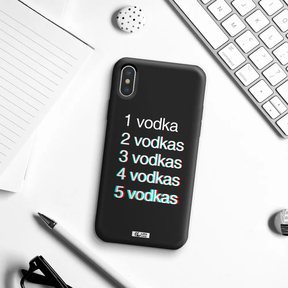 Vodka Apple iPhone XS Silicone black Case