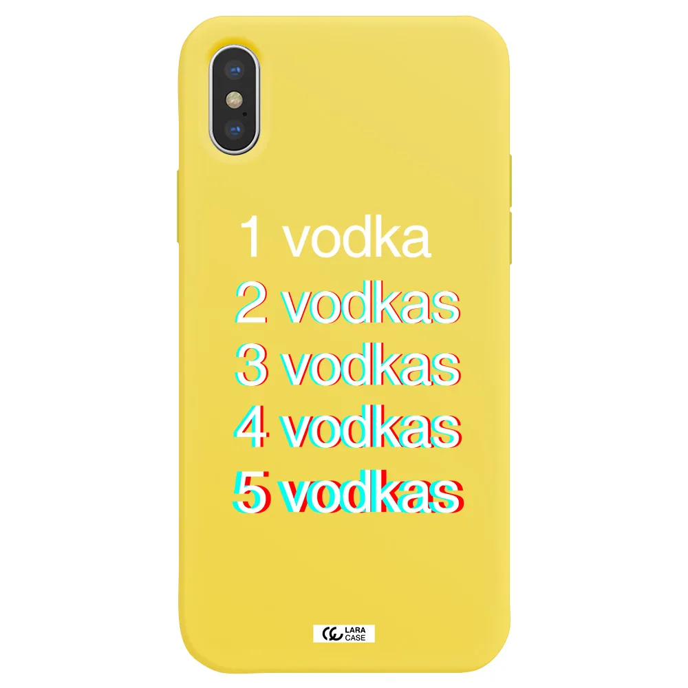Vodka Apple iPhone XS Silicone canary yellow Case