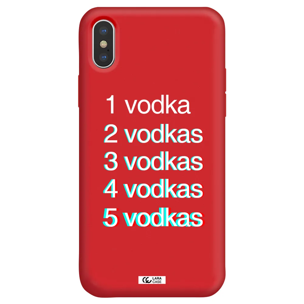 Vodka Apple iPhone XS Silicone Imperial Red Case