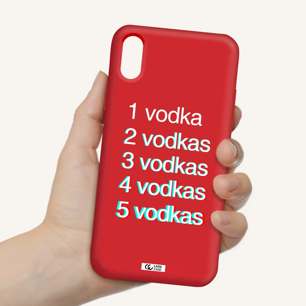 Vodka Apple iPhone XS Silicone Imperial Red Case