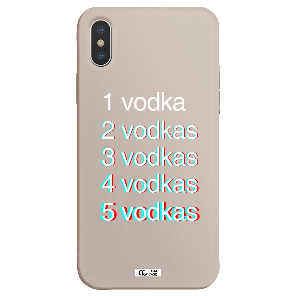 Vodka Apple iPhone XS Silicone Stone Case