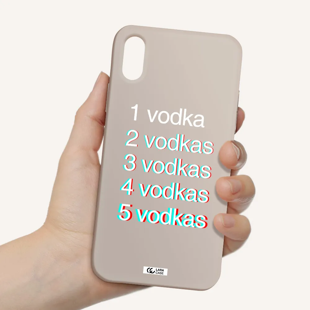 Vodka Apple iPhone XS Silicone Stone Case