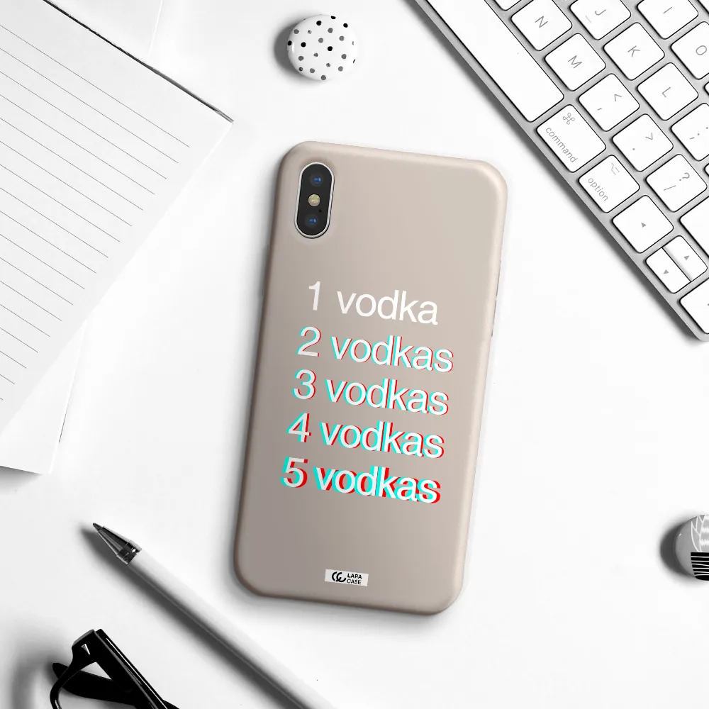 Vodka Apple iPhone XS Silicone Stone Case