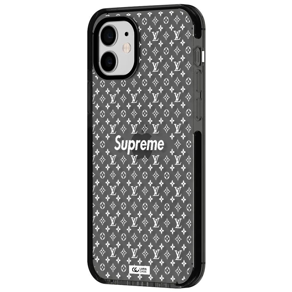 Supreme Center Apple iPhone 11 impact Smoke Black Case