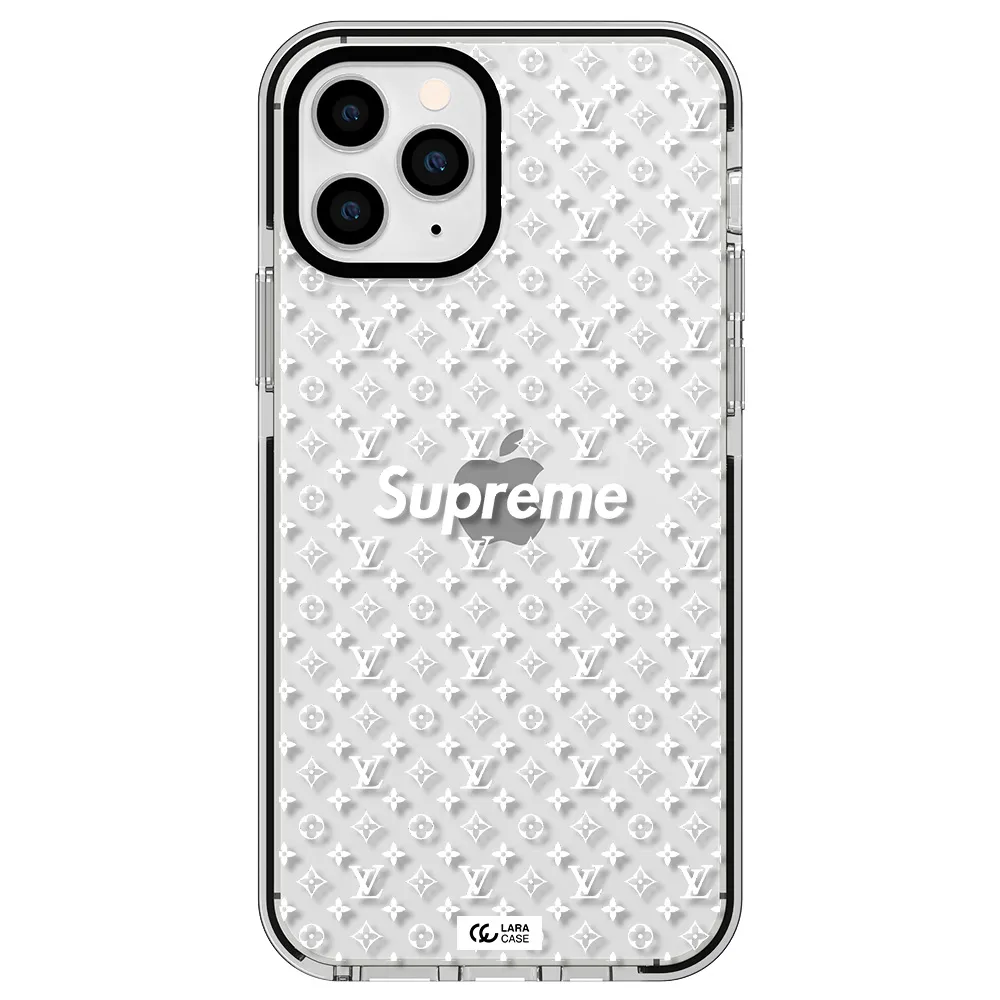 Supreme Center Apple iPhone 11 pro impact black border Case