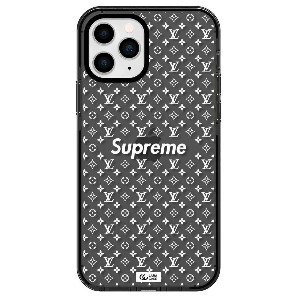 Supreme Center Apple iPhone 11 pro max impact Smoke Black Case