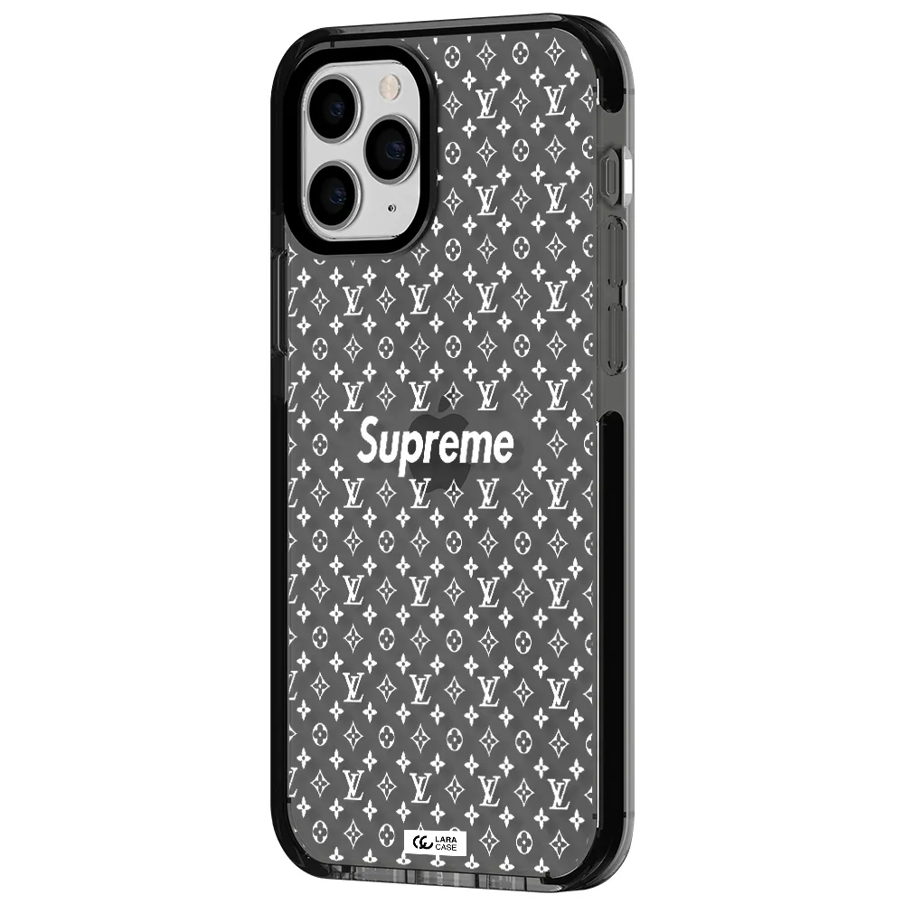 Supreme Center Apple iPhone 11 pro max impact Smoke Black Case