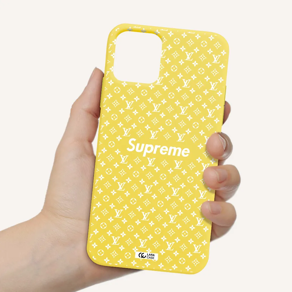 Supreme Center Apple iPhone 11 pro Silicone canary yellow Case
