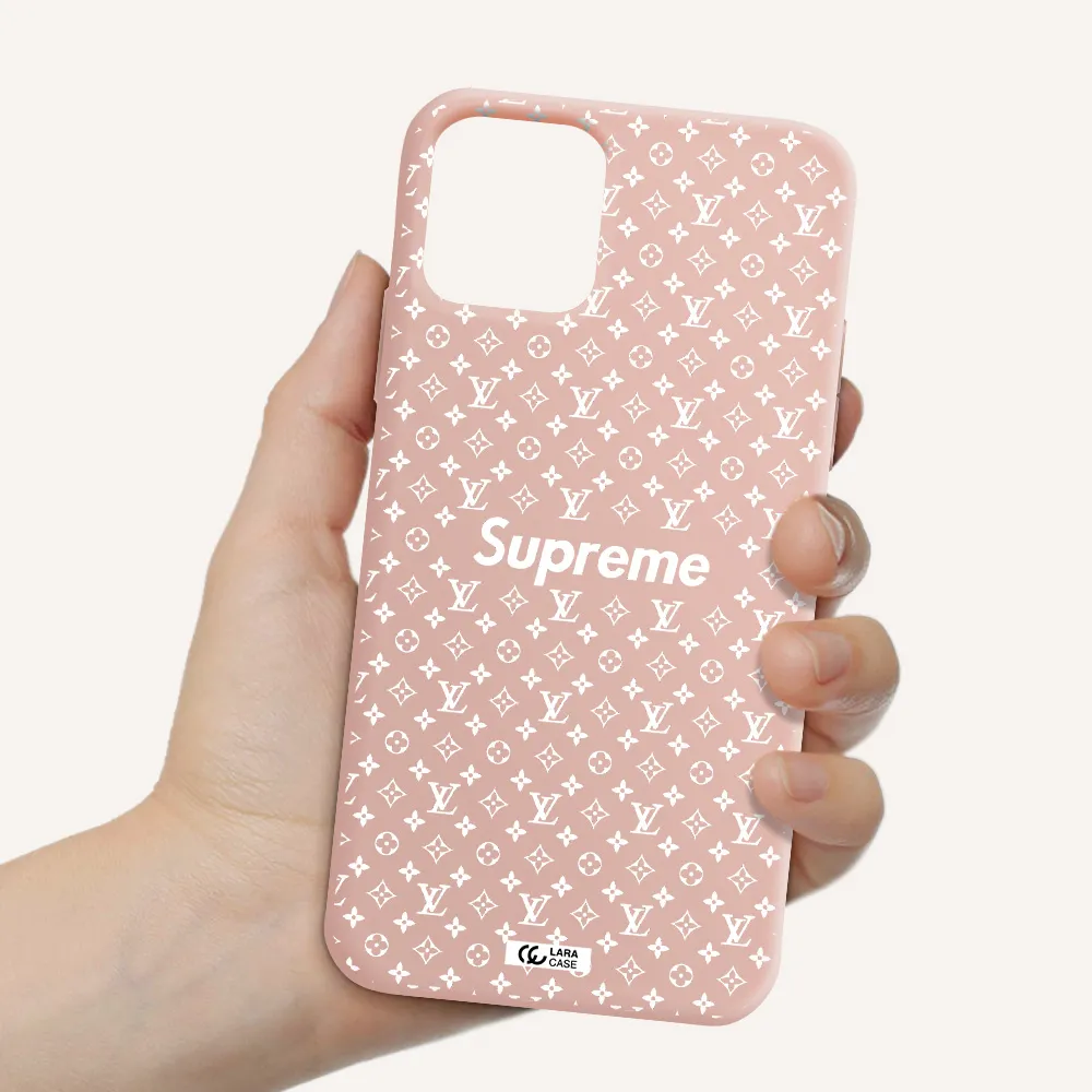 Supreme Center Apple iPhone 11 pro Silicone pastel pink Case