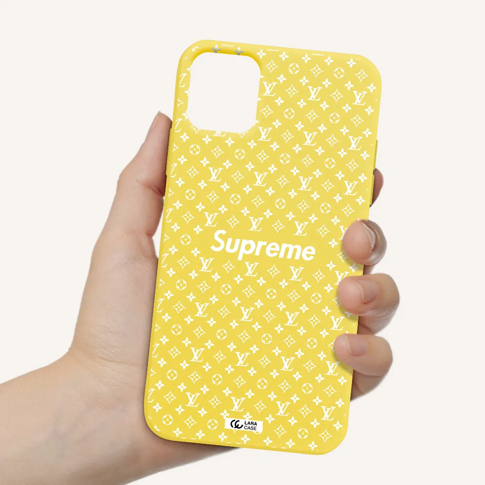 Supreme Center Apple iPhone 11 Silicone canary yellow Case