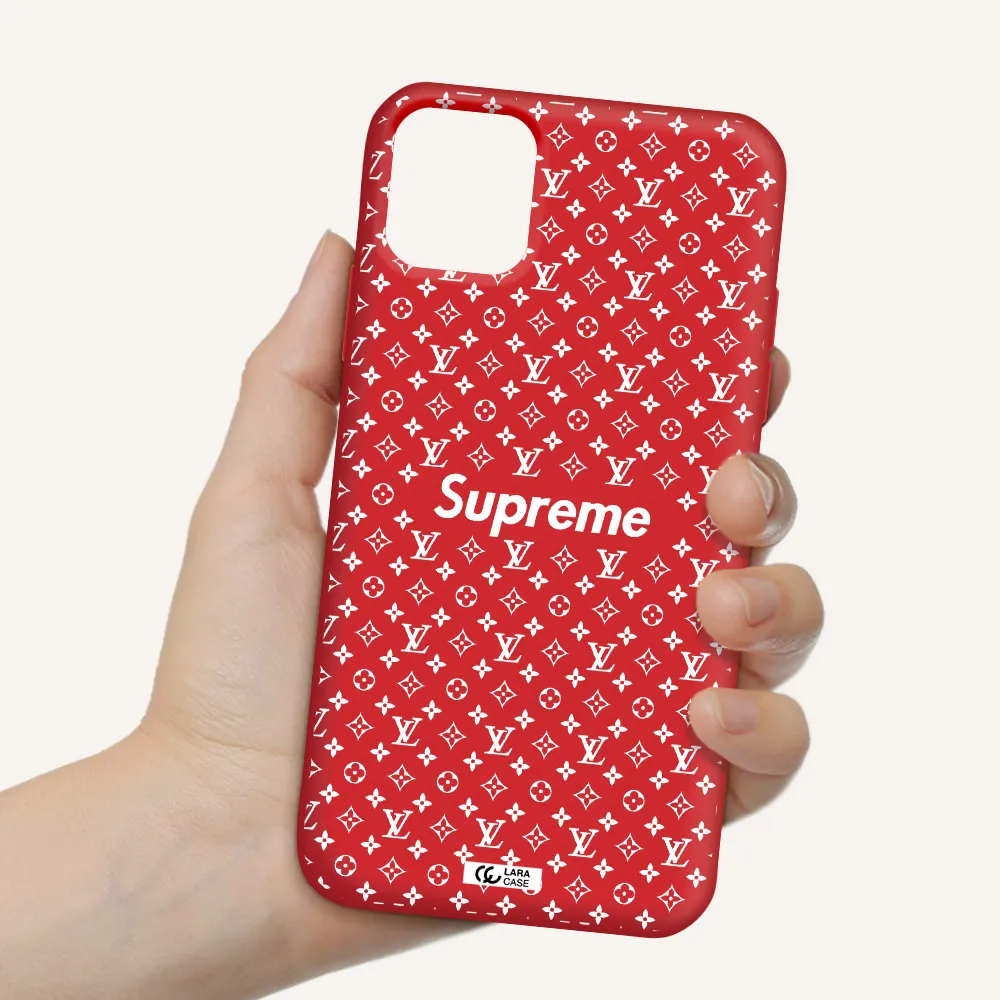 Supreme Center Apple iPhone 11 Silicone Imperial Red Case