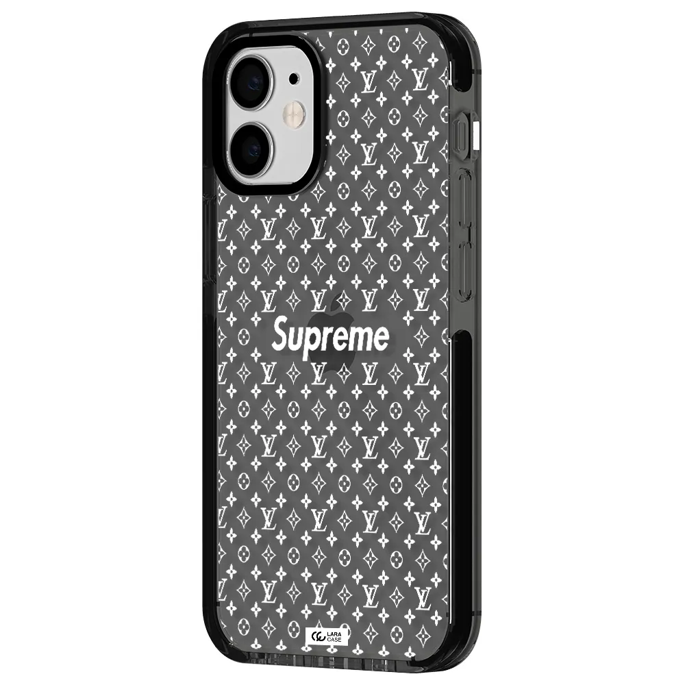 Supreme Center Apple iPhone 12 mini impact Smoke Black Case