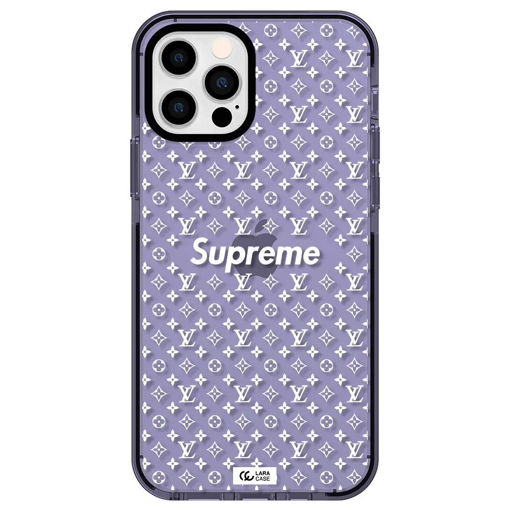 Supreme Center Apple iPhone 12 pro impact Lilac Case
