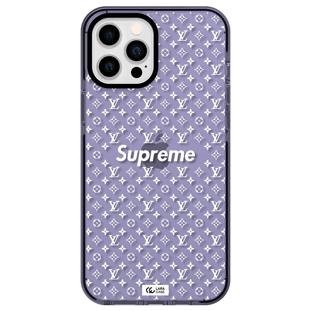 Supreme Center Apple iPhone 12 pro max impact Lilac Case