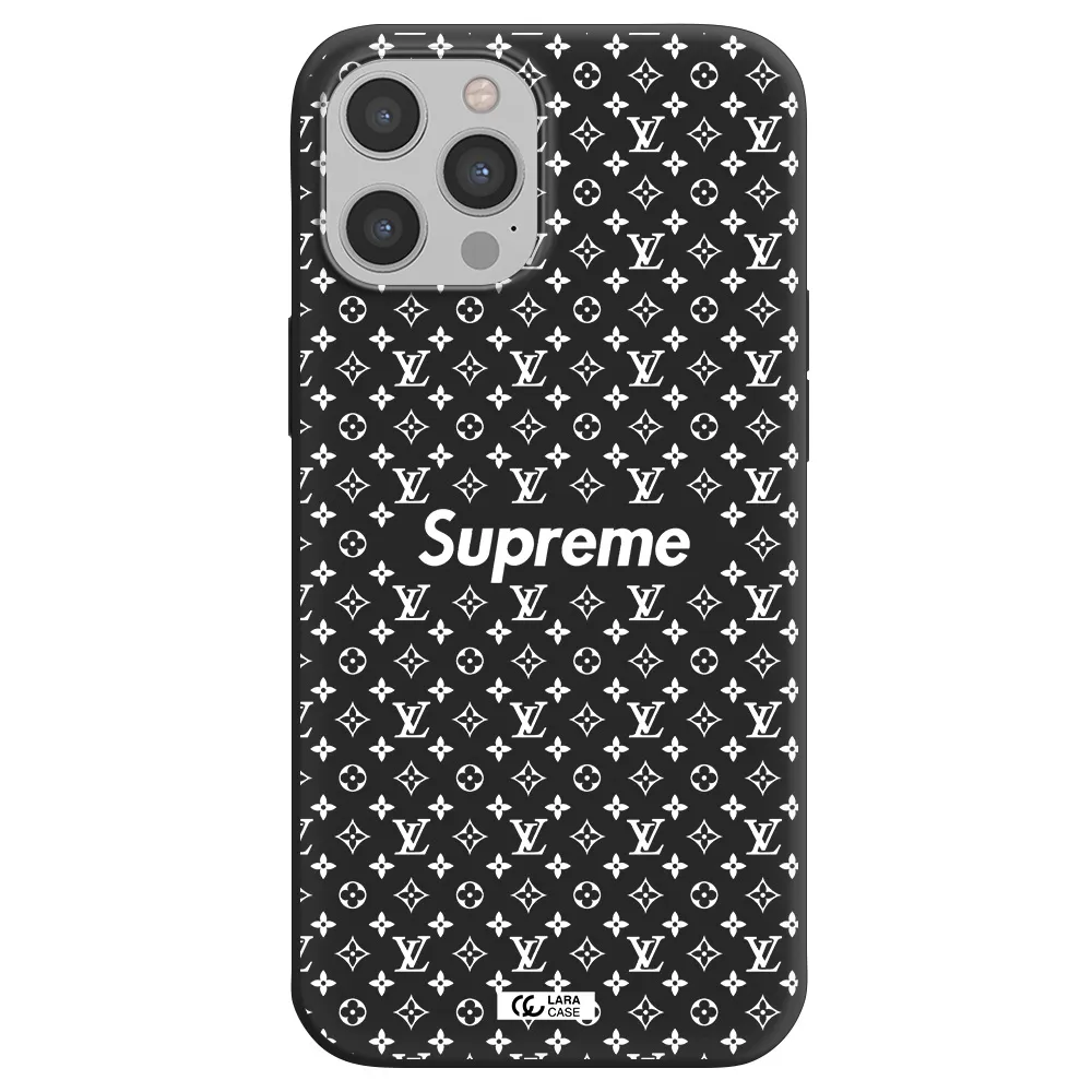 Supreme Center Apple iPhone 12 pro max Silicone black Case