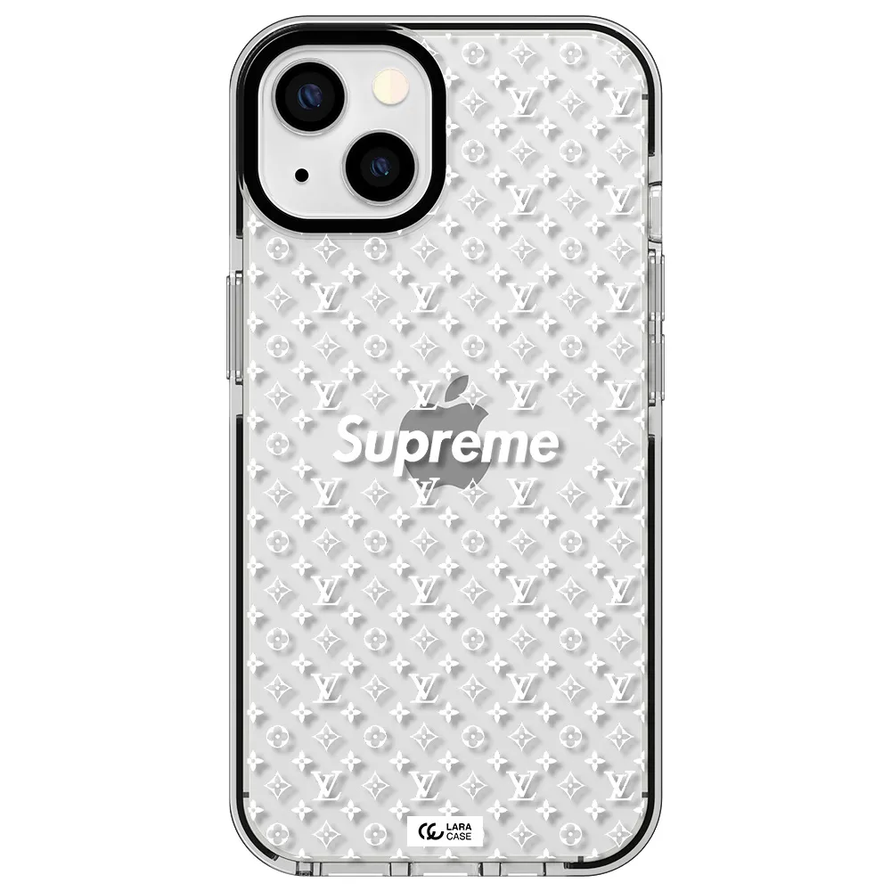 Supreme Center Apple iPhone 13 impact black border Case