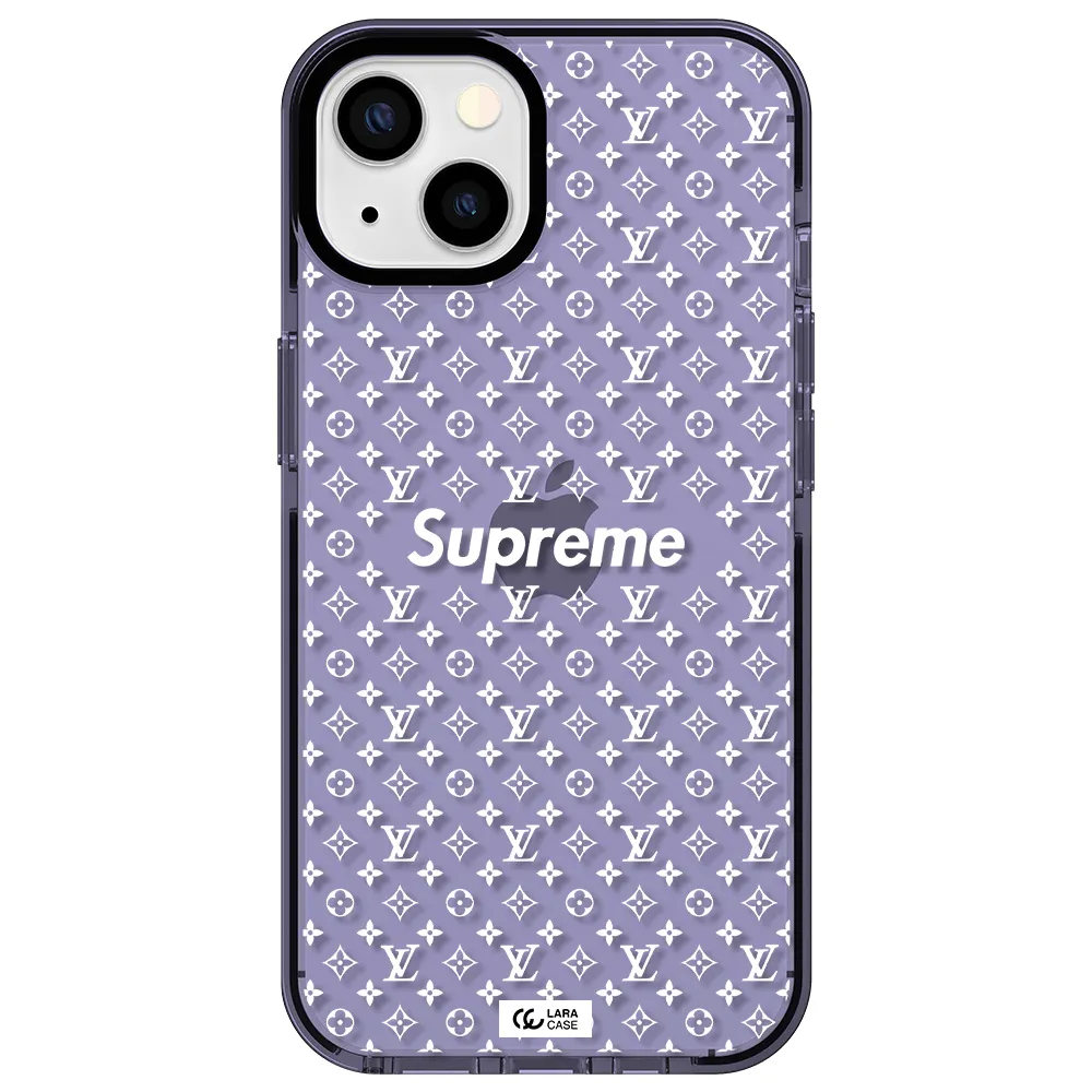 Supreme Center Apple iPhone 13 impact Lilac Case
