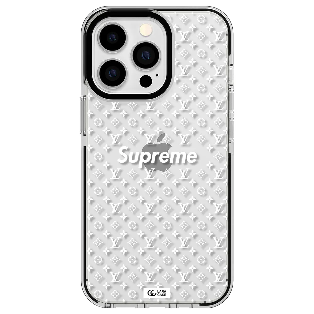 Supreme Center Apple iPhone 13 Pro impact black border Case