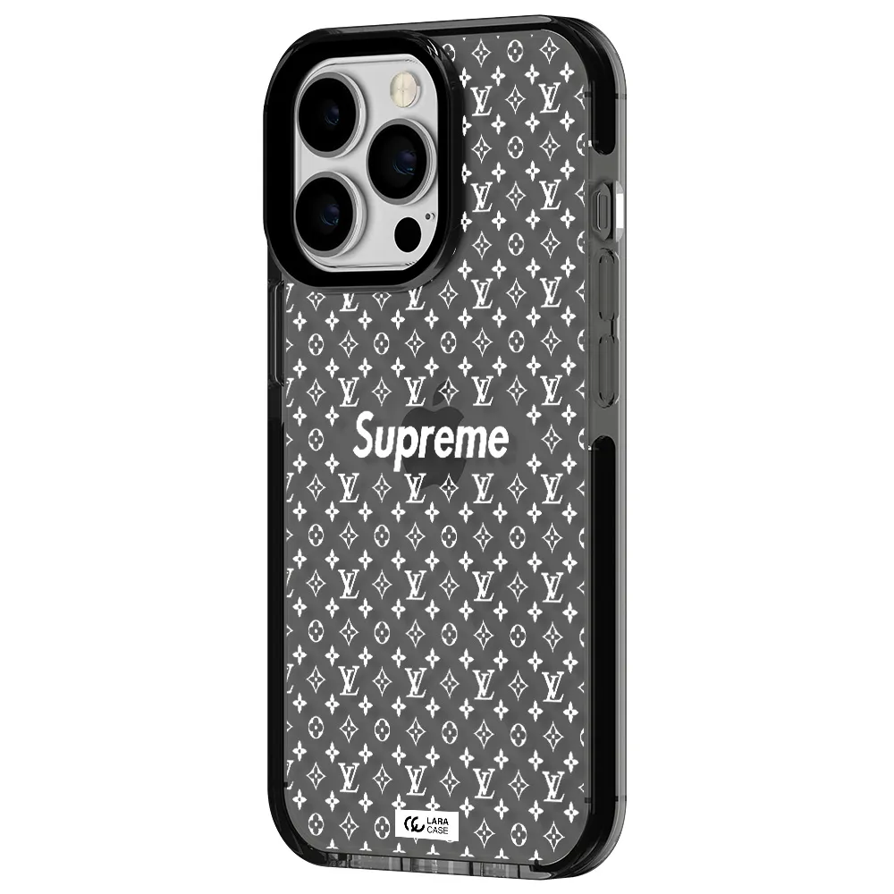 Supreme Center Apple iPhone 13 Pro impact Smoke Black Case