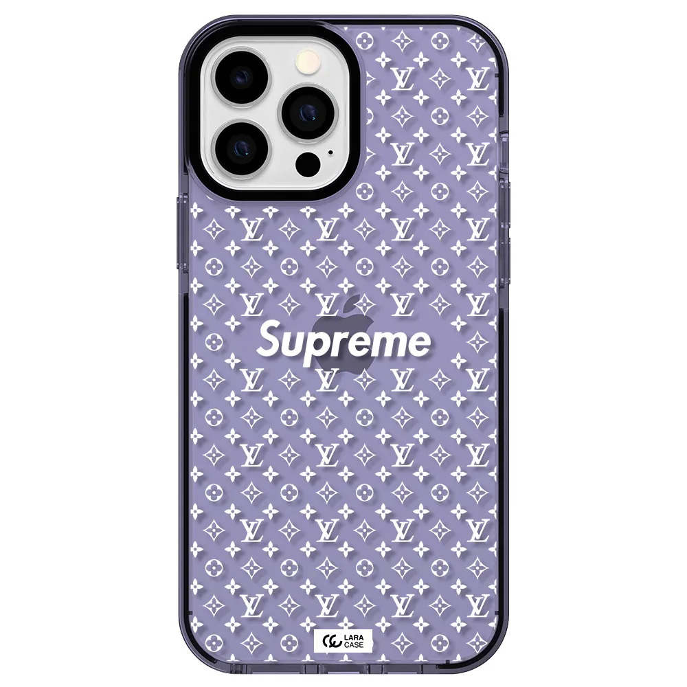Supreme Center Apple iPhone 13 Pro Max impact Lilac Case