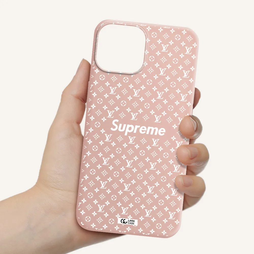 Supreme Center Apple iPhone 13 Silicone pastel pink Case