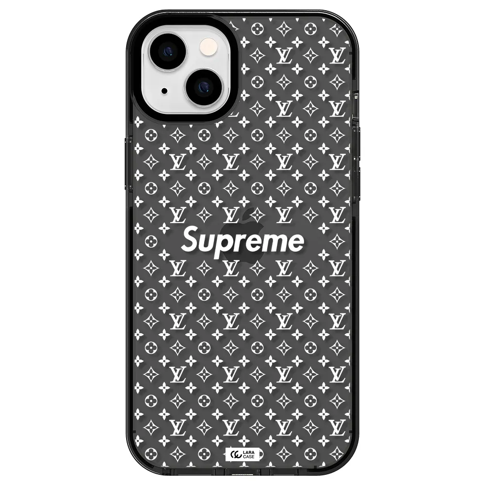 Supreme Center Apple iPhone 14 plus impact Smoke Black Case