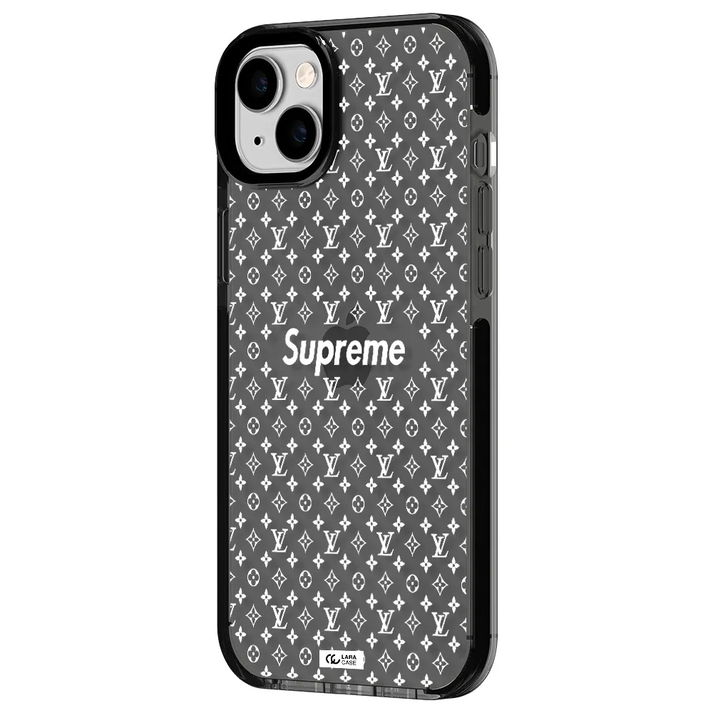 Supreme Center Apple iPhone 14 plus impact Smoke Black Case