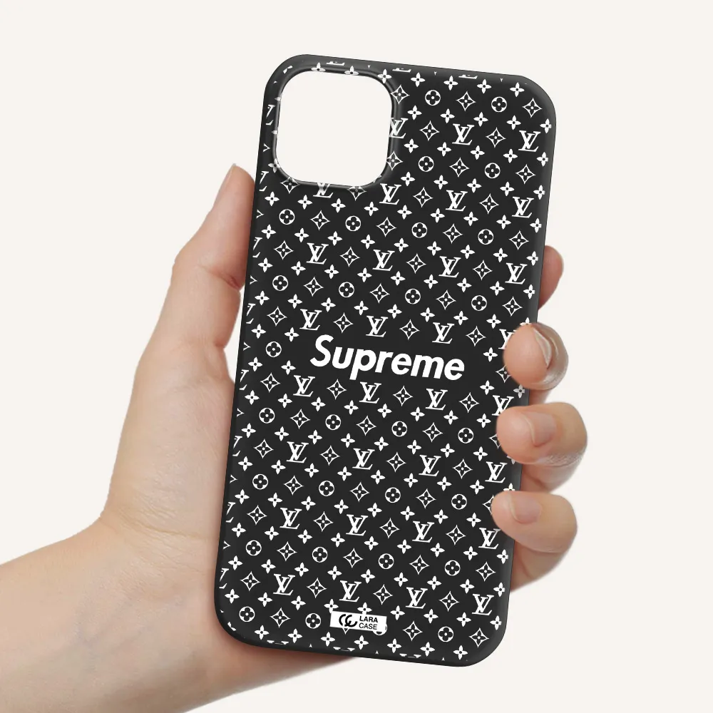 Supreme Center Apple iPhone 14 plus Silicone black Case
