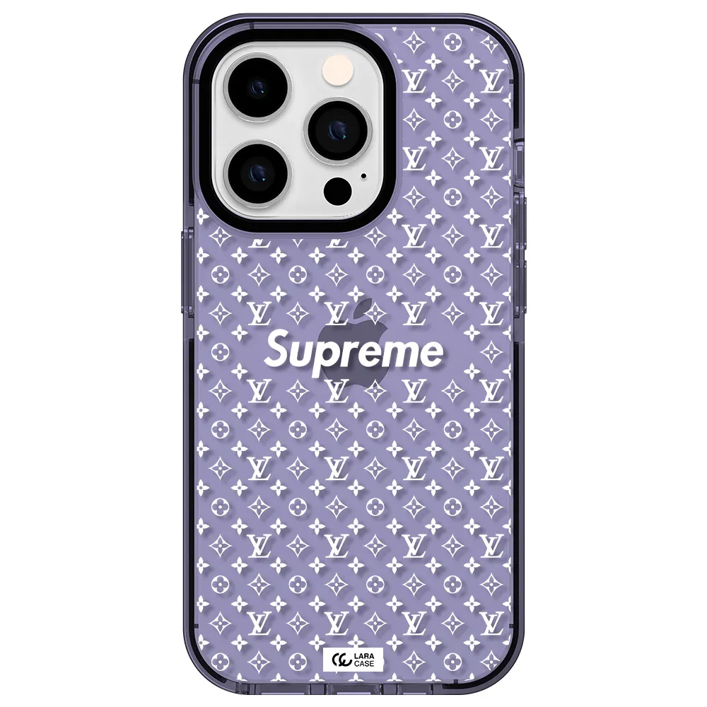 Supreme Center Apple iPhone 14 pro impact Lilac Case