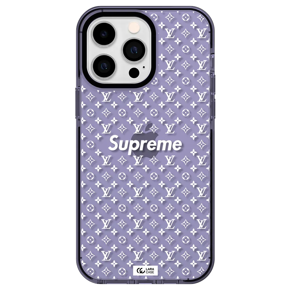 Supreme Center Apple iPhone 14 pro max impact Lilac Case