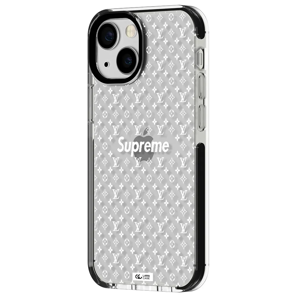Supreme Center Apple iPhone 15 impact black border Case
