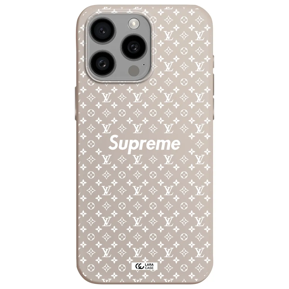 Supreme Center Apple Iphone 15 Pro max Silicone Stone Case