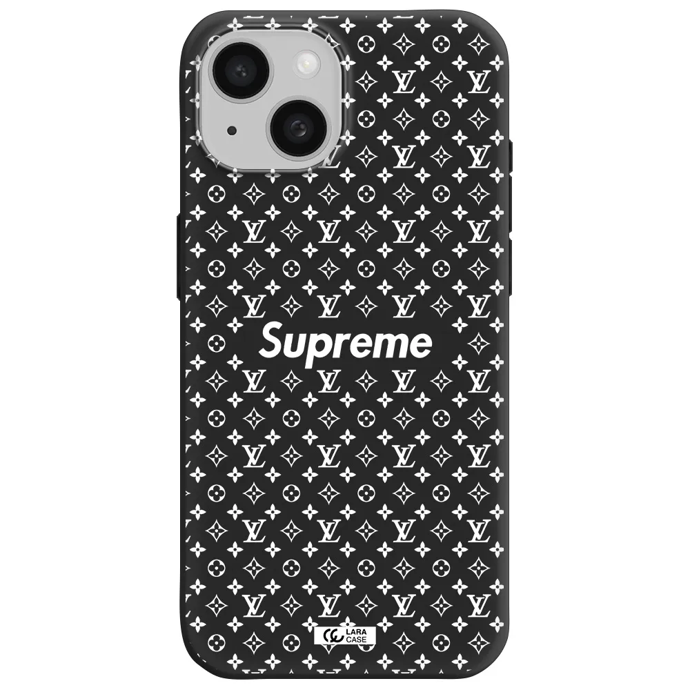 Supreme Center Apple iPhone 15 Silicone black Case