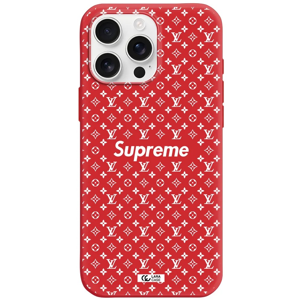 Supreme Center Apple Iphone 16 Pro Max Silicone Stone Case