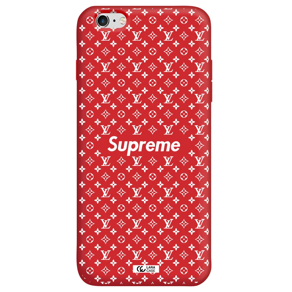 Supreme Center Apple iPhone 6 plus Silicone Imperial Red Case
