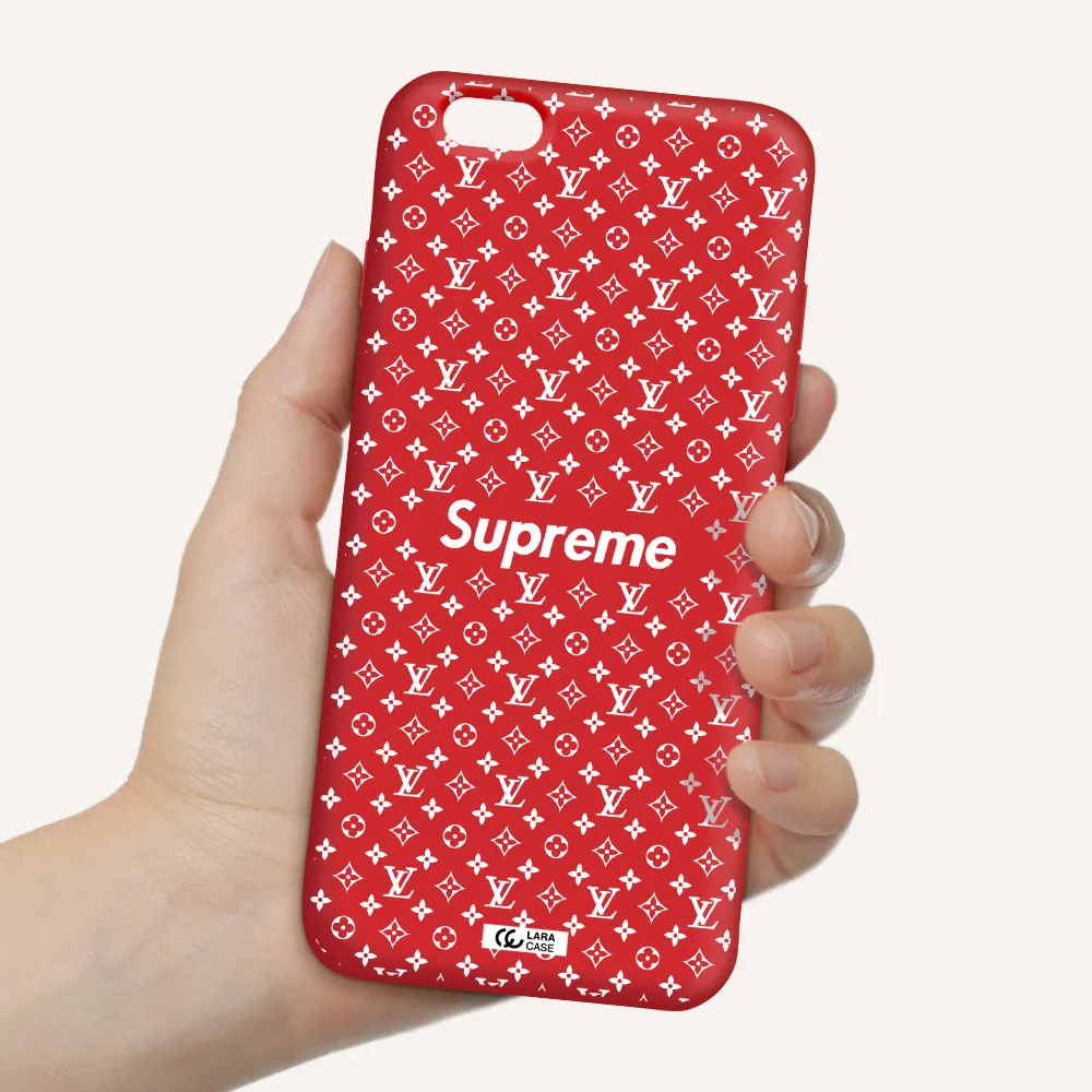 Supreme Center Apple iPhone 6 plus Silicone Imperial Red Case