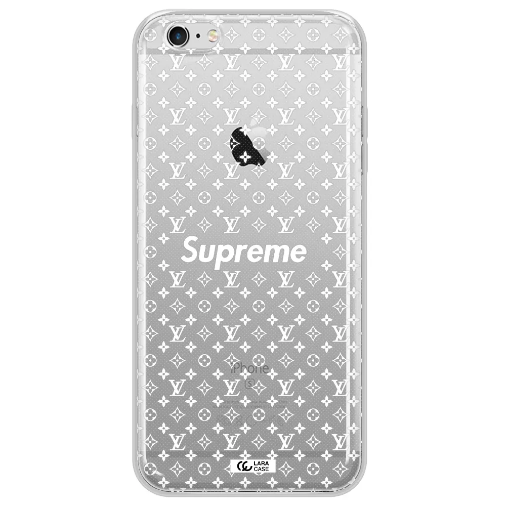 Supreme Center Apple iPhone 6 s plus Clear TPU Case