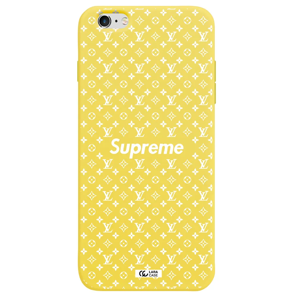 Supreme Center Apple iPhone 6 s plus Silicone canary yellow Case