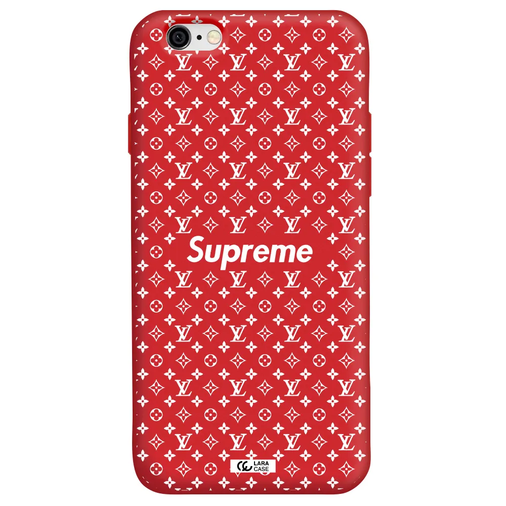 Supreme Center Apple iPhone 6 Silicone Imperial Red Case