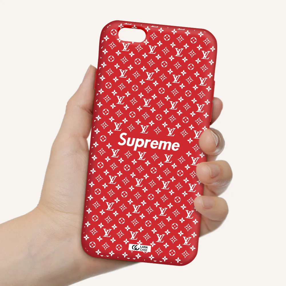 Supreme Center Apple iPhone 6 Silicone Imperial Red Case