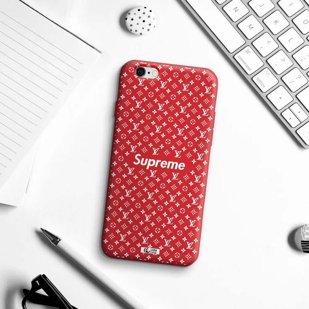 Supreme Center Apple iPhone 6 Silicone Imperial Red Case