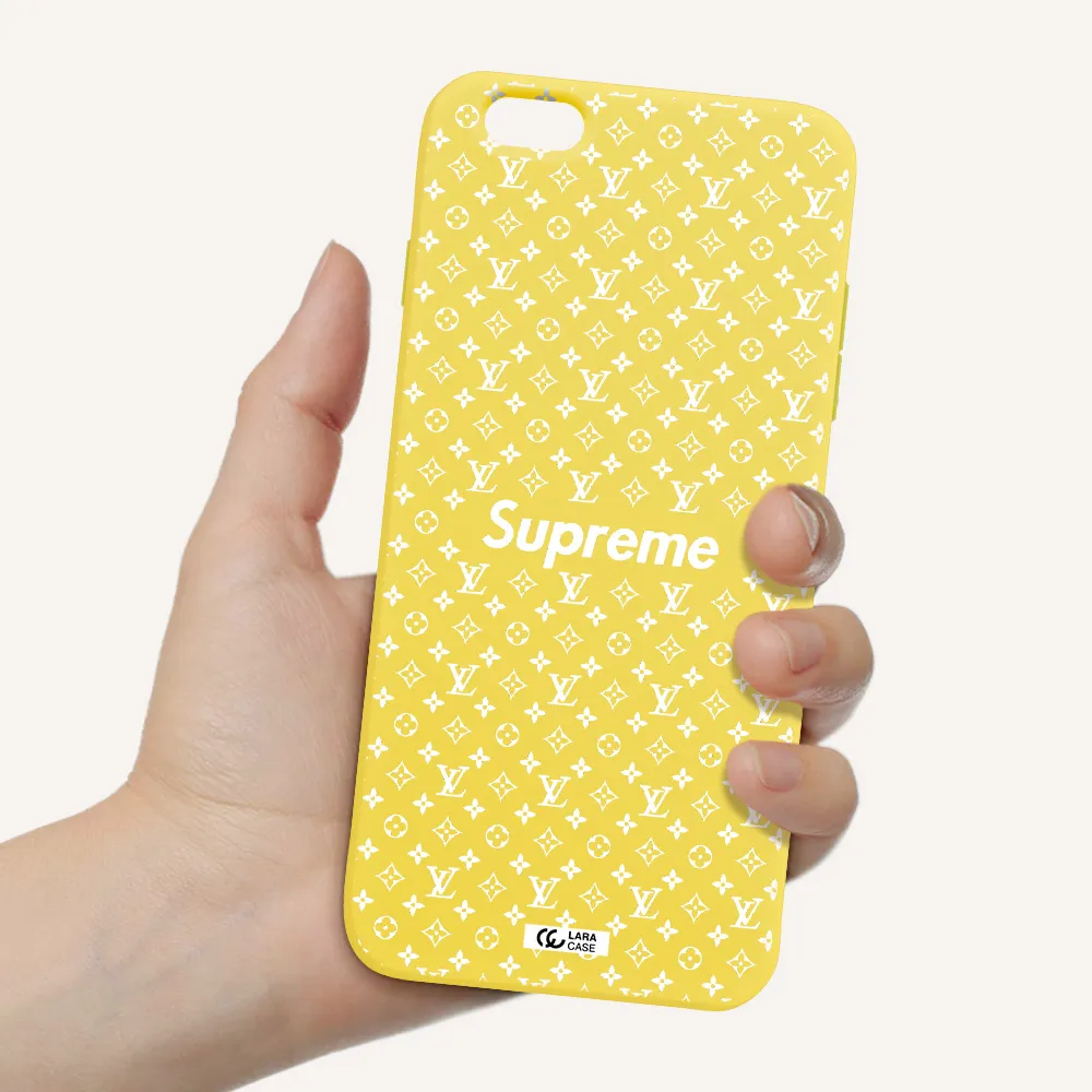 Supreme Center Apple iPhone 6S Silicone canary yellow Case