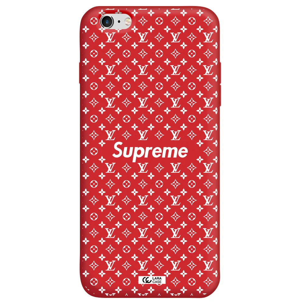 Supreme Center Apple iPhone 6S Silicone Imperial Red Case
