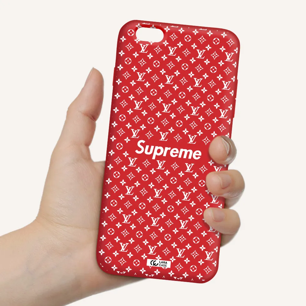 Supreme Center Apple iPhone 6S Silicone Imperial Red Case