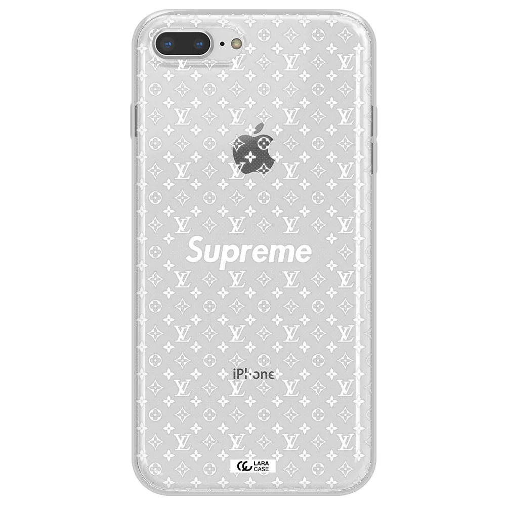 Supreme Center Apple iPhone 7 plus Clear TPU Case