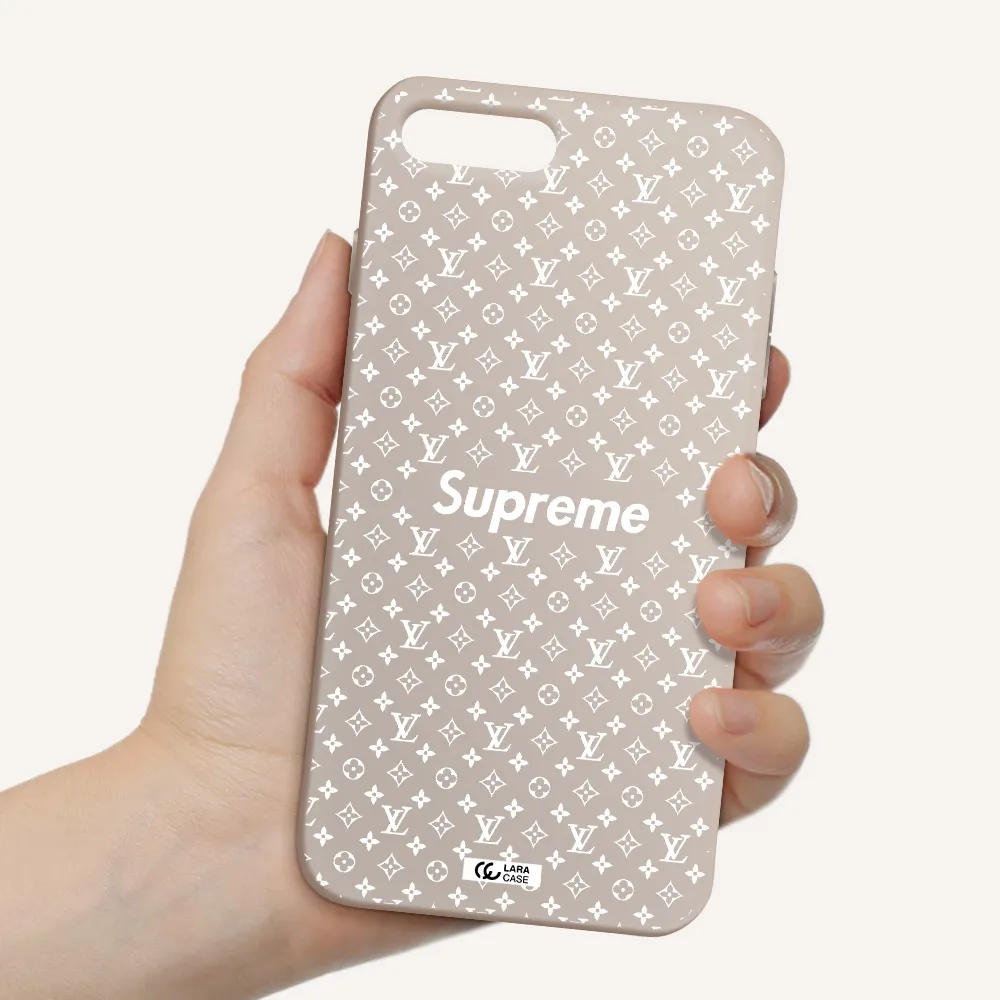 Supreme Center Apple iPhone 8 plus Silicone Stone Case