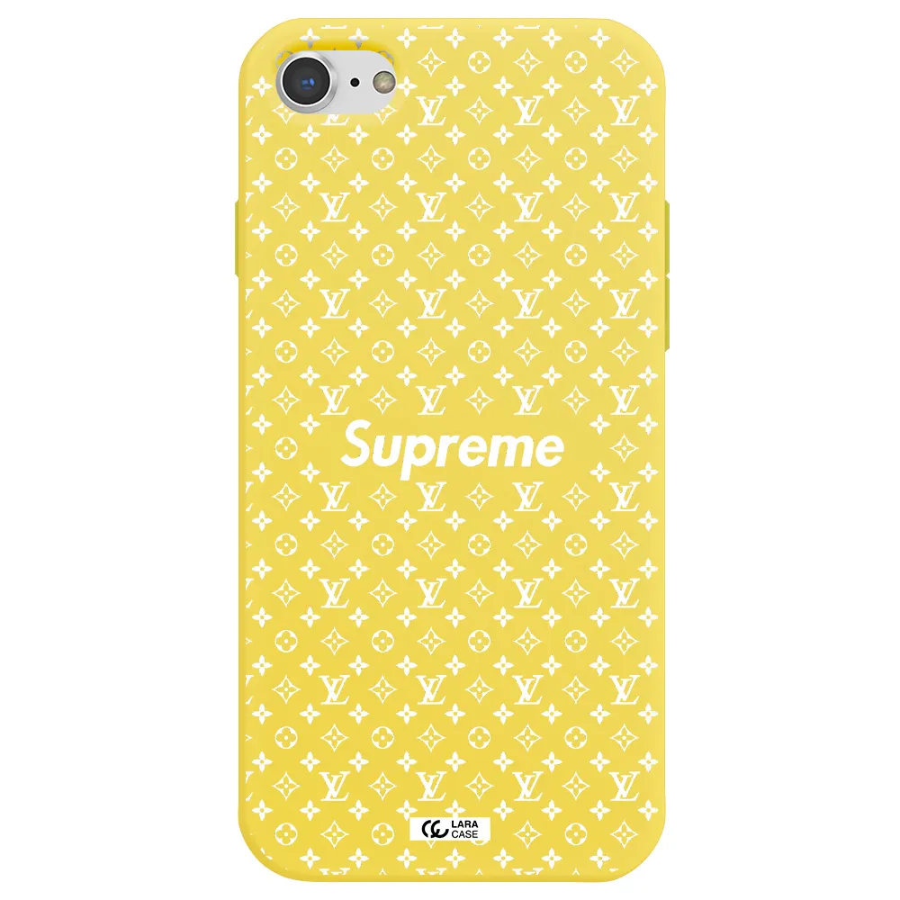 Supreme Center Apple iPhone 8 Silicone canary yellow Case