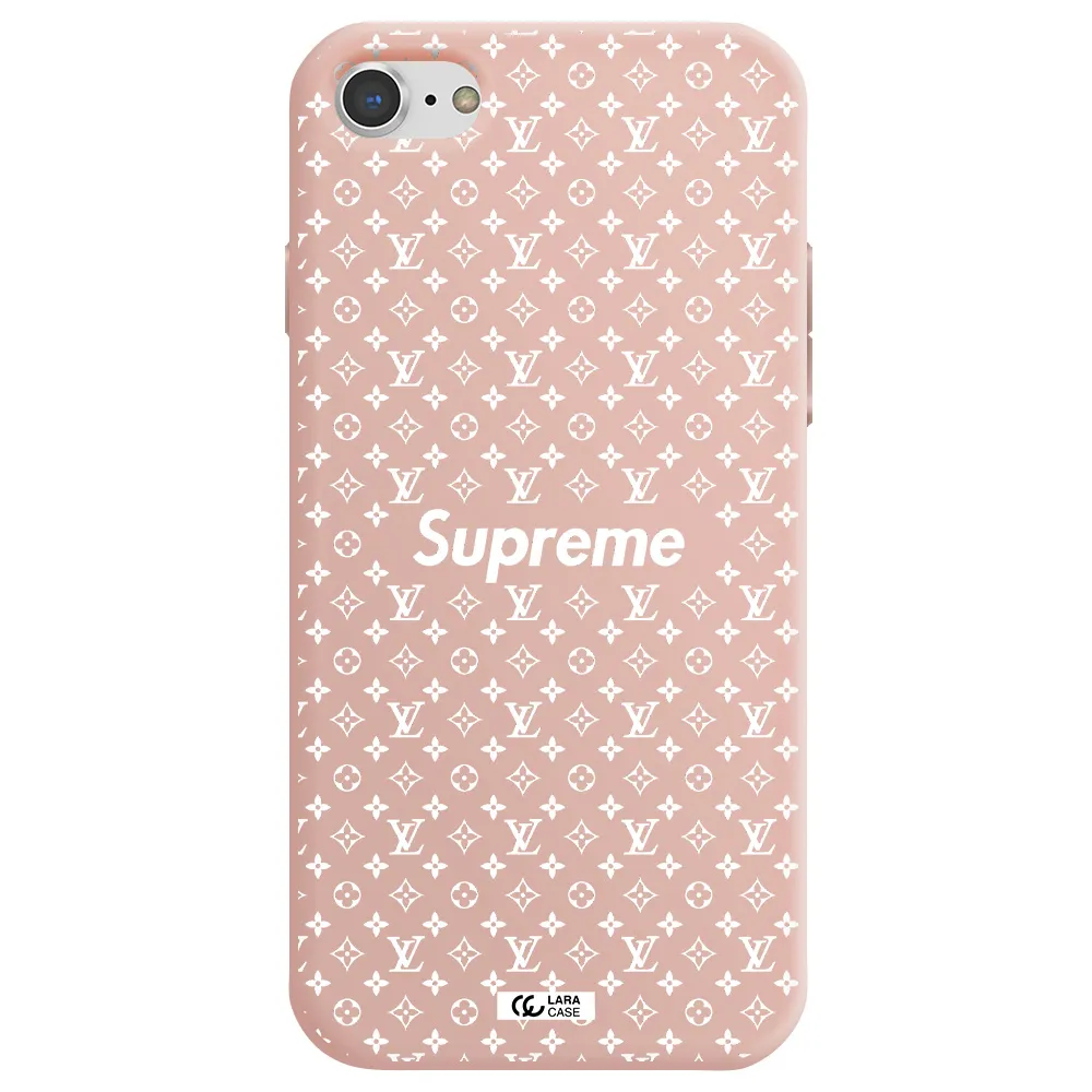 Supreme Center Apple iPhone 8 Silicone pastel pink Case