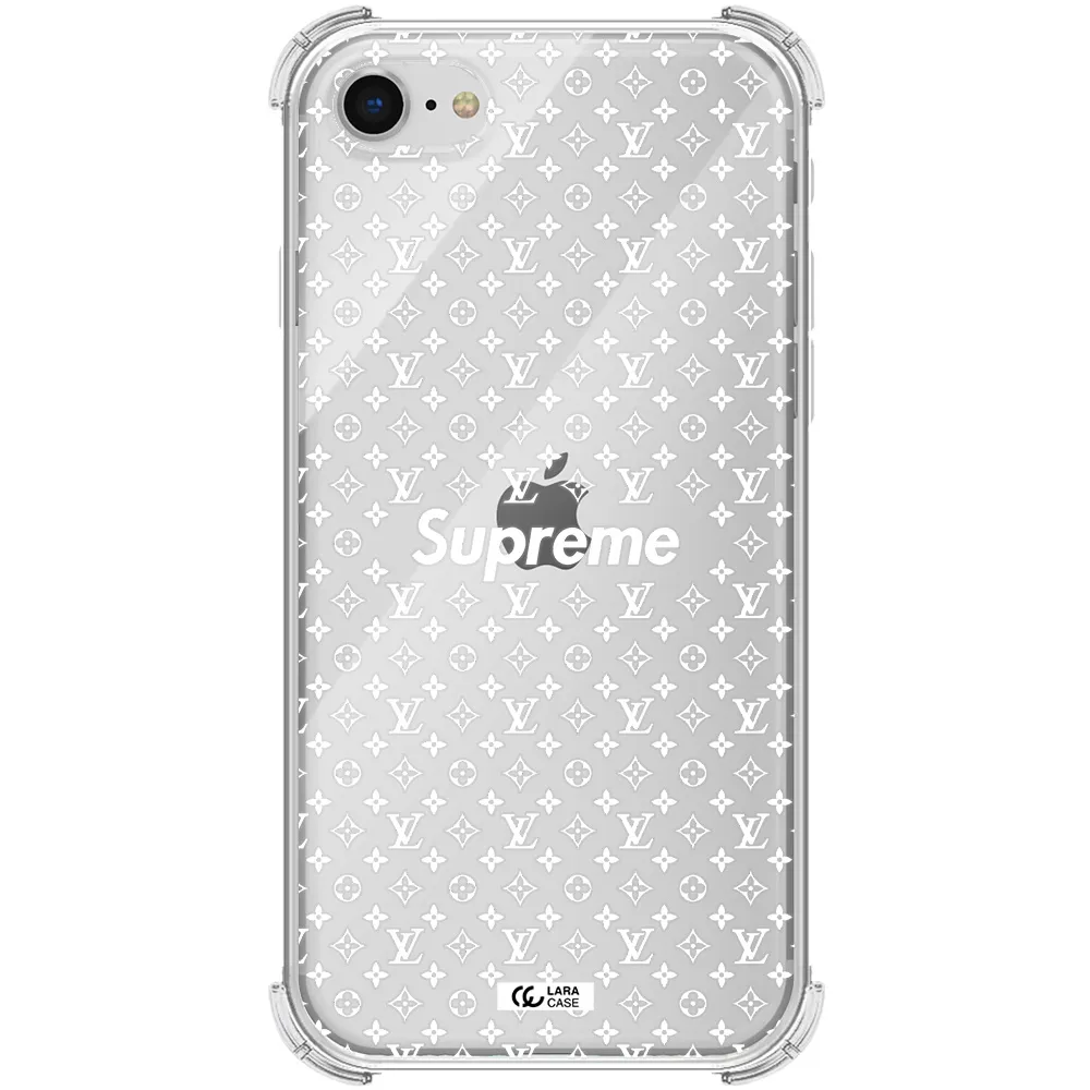 Supreme Center Apple iPhone se 2020 Clear PC Case